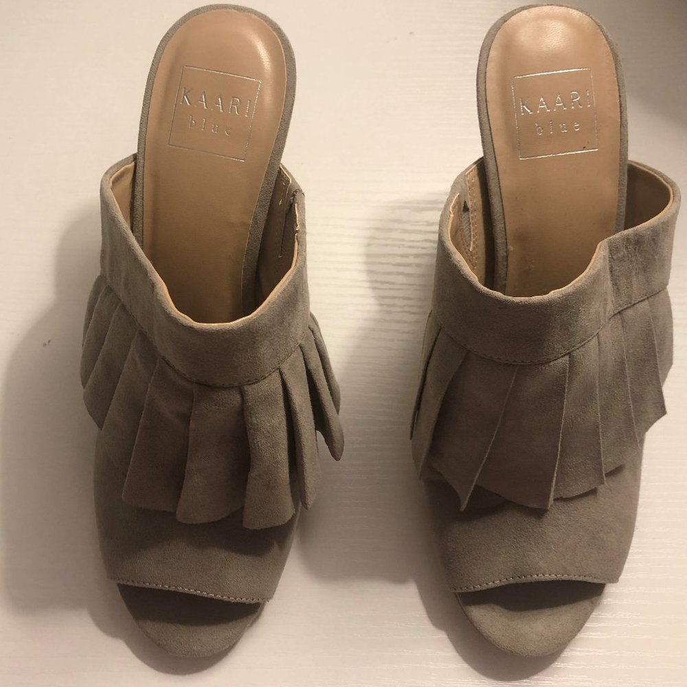 Wedge Heeled Mules-Kaari Blue Ava